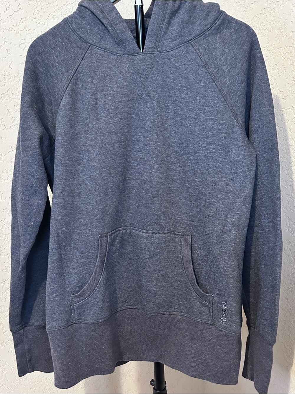 Women’s Reebok Charcoal Gray Hooded Sweatshirt